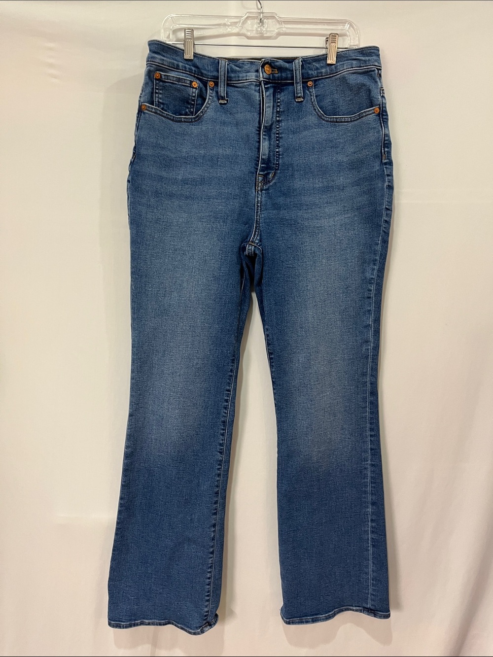 Madewell Light Wash Denim Jeans with Golden Stitching